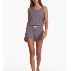 Vuori Torrey Ribbed Sleeveless Romper Size Large